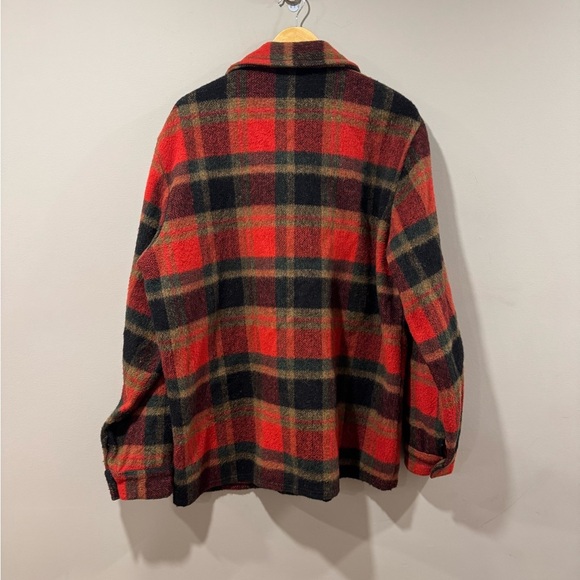 Vintage Red Plaid Canadian Camper Wool Coat by George Richards - Picture 2 of 6